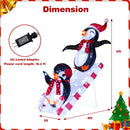 Lighted Christmas Decoration Penguins 3D Pre-Lit Penguins Slide with 170 LED Lights