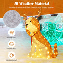 Lighted Christmas Dog with LED Lights Ground Stakes and Cable Tiers