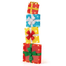 Lighted Gift Boxes Christmas Decoration 2D Set of 4 Pre-Lit Stacked Xmas Gift Boxes