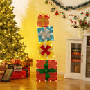 Lighted Gift Boxes Christmas Decoration 2D Set of 4 Pre-Lit Stacked Xmas Gift Boxes