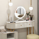 16 x 16 Inch Round LED Vanity Mirror with 3-Color Lighting and Brightness Dimming