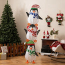 Lighted Penguins Decoration with Warm White Lights and Cute Hats
