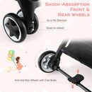Lightweight Aluminium Frame Baby Stroller with Net-Black