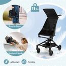 Lightweight Baby Stroller Compact and Airplane-Friendly Travel Stroller-Black