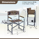 Lightweight Folding Camping Chair with Side Table
