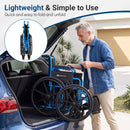 Folding Wheelchair for Adults with Swing-Away Footrest