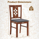 Upholstered Dining Chairs Set of 2 with Wood Frame