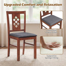 Upholstered Dining Chairs Set of 2 with Wood Frame