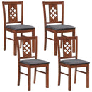 Upholstered Dining Chairs Set of 4 with Wood Frame