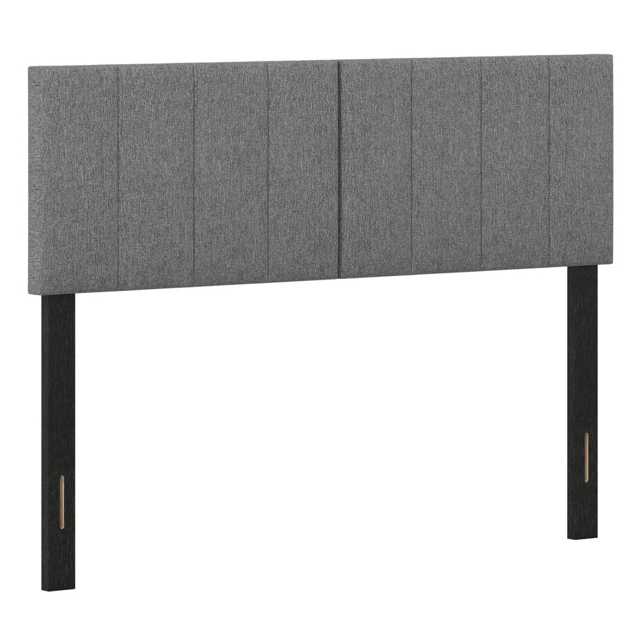 Adjustable Width Upholstered Headboard with Vertical Tufting