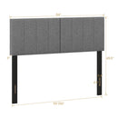 Adjustable Width Upholstered Headboard with Vertical Tufting