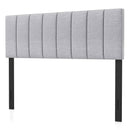Linen Upholstered Headboard with Solid Wood Legs and Adjustable Width