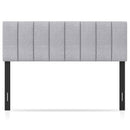 Linen Upholstered Headboard with Solid Wood Legs and Adjustable Width
