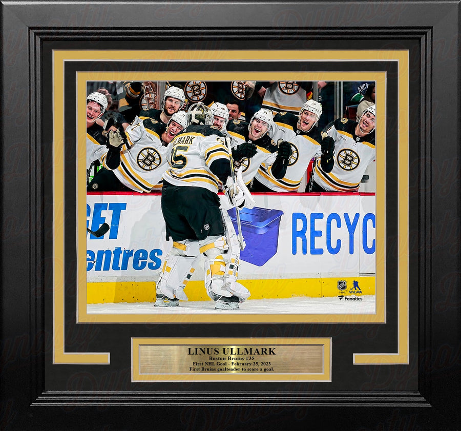 Linus Ullmark 1st NHL Goal Boston Bruins 8