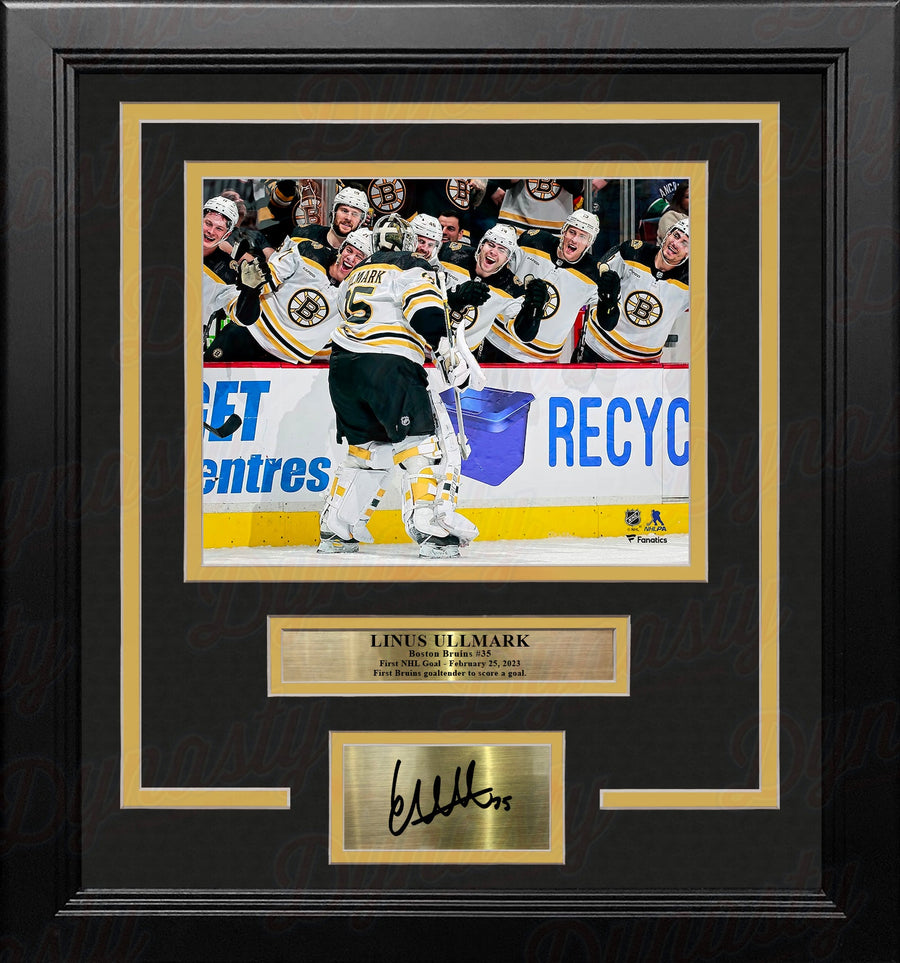 Linus Ullmark 1st NHL Goal Boston Bruins 8