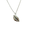 Lips Pendant Necklace in Silver | Kiss Print Charm on Chain
