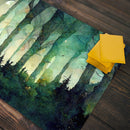 Dark Watercolor Forest Playmat