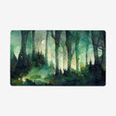 Dark Watercolor Forest Playmat