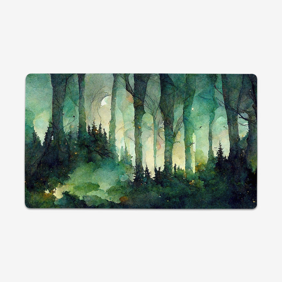 Dark Watercolor Forest Playmat