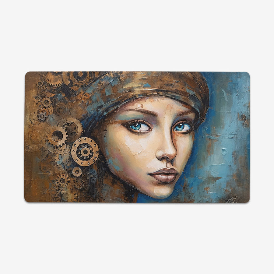 Girl with the Cog Earring Playmat