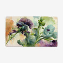 Moody Watercolor Flowers Playmat