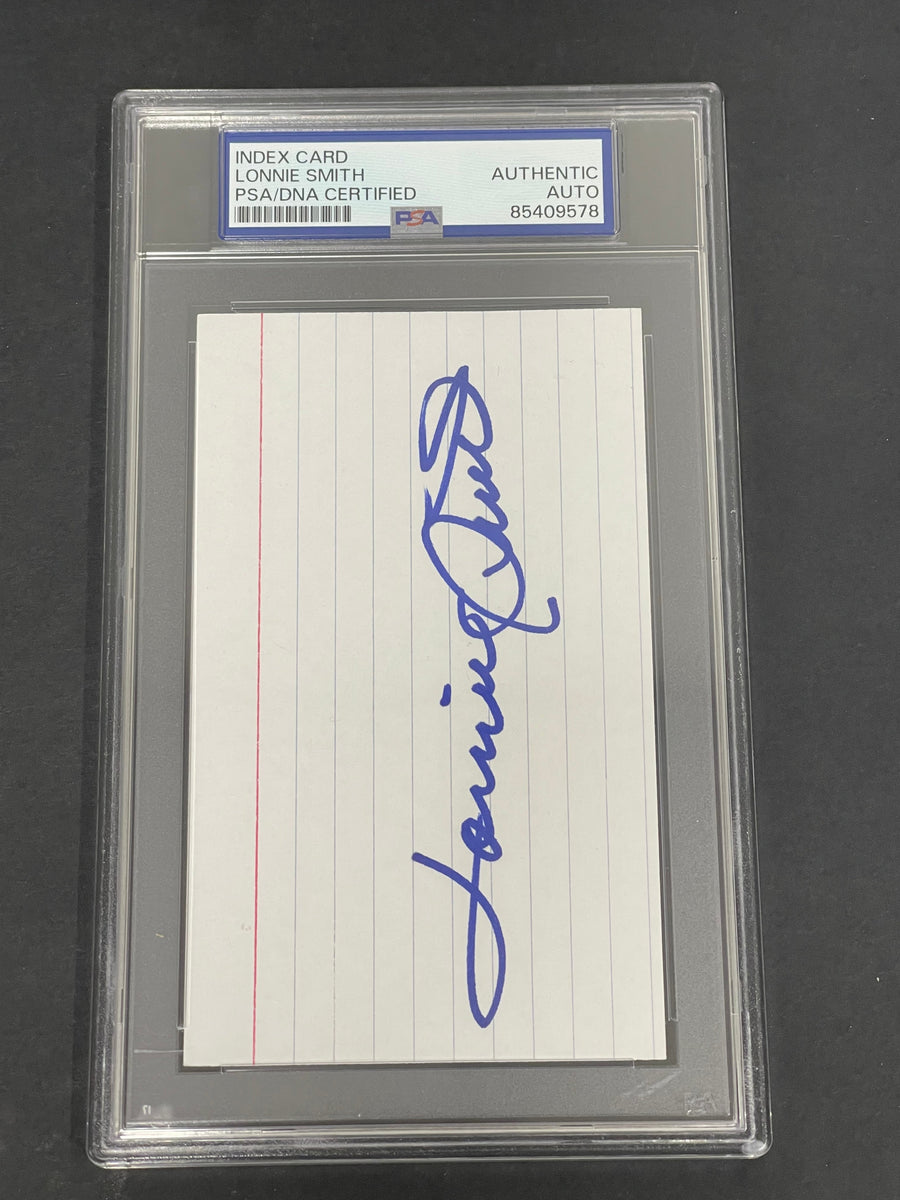Lonnie Smith signed index card PSA/DNA Autographed Phillies