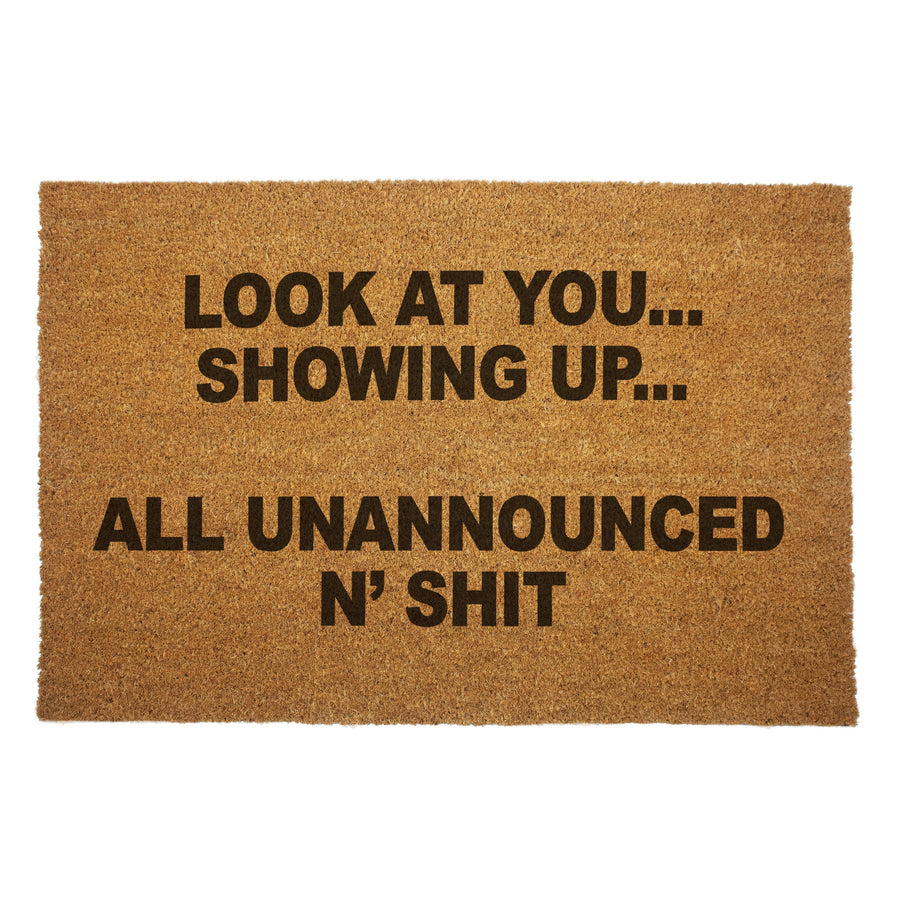 Look At You Showing Up Door Mat