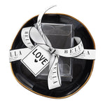 Love Black Ceramic Tray with Makeup Sponge Gift Set | Cosmetic Giftable Beauty Tools Set