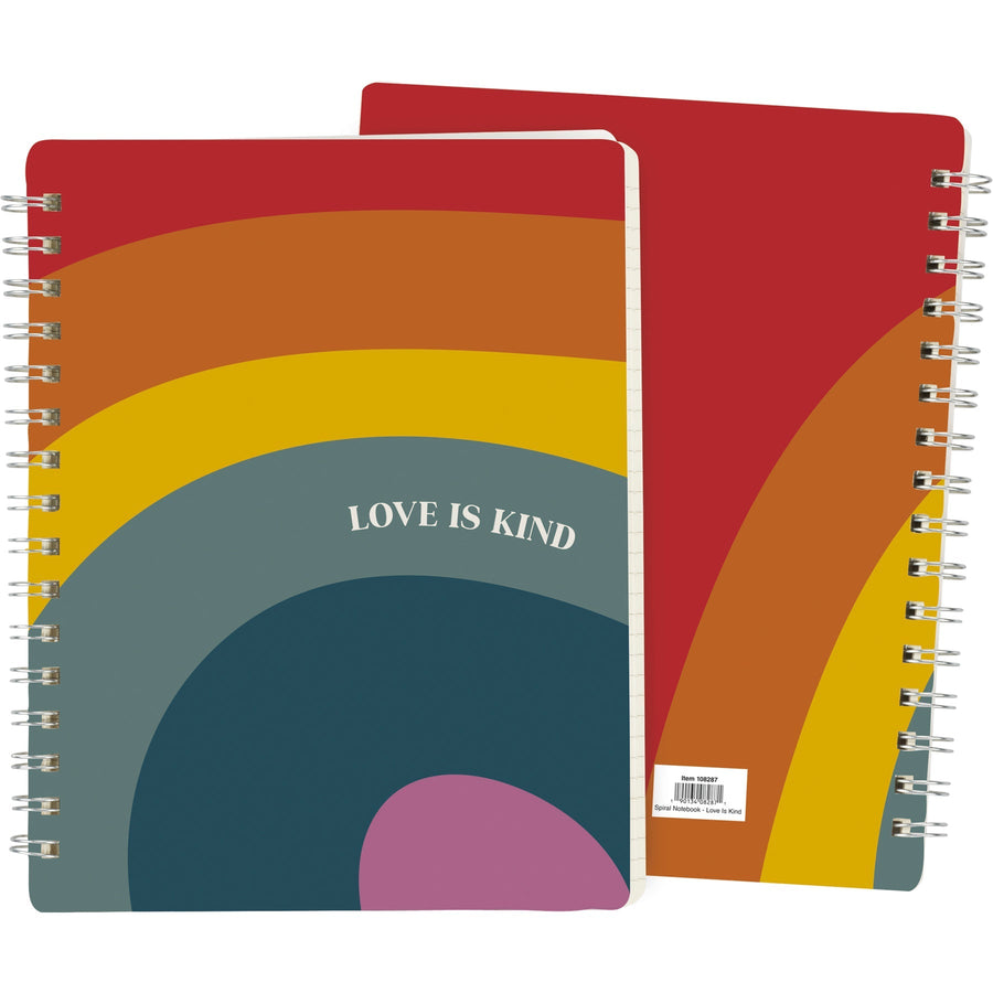 Love Is Kind Spiral Notebook | Rainbow Pride | 5.75