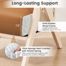 Loveseat Sofa for Small Spaces with Throw Pillows Rubber Wood Frame Padded Seat