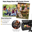 Low Smoke Outdoor BBQ Grill Steel Barbecue Cooker with Firebox