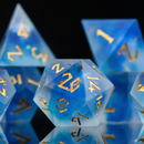 Lunar Veil Sharp-Edged Resin Dice Set