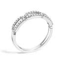 14K White Gold 1/4 Cttw Diamond Paper Clip Ring