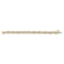 14K Yellow Gold 8 1/5 Cttw Baguette and Princess-Cut Diamond Geometric Twist Link Bracelet (G-H Color, VS1-VS2 Clarity) - Size 7"