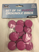 14 Crokinole Discs + 1 Peg in our Premium Version 10 Colors to Choose From!
