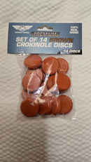 14 Crokinole Discs + 1 Peg in our Premium Version 10 Colors to Choose From!