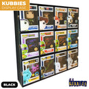 KUBBIE DLX BLACK (3x4) - In Box Display Case for Funko Pops, Wall Mountable & Stackable Pop Shelf (Cardboard)