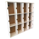 KUBBIE DLX WHITE (3x4) - In Box Display Case for Funko Pops, Wall Mountable & Stackable Pop Shelf (Cardboard)