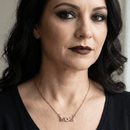 MOM Nameplate Necklace | Mom Gift Gold Tone Jewelry | 18" Long