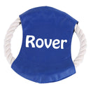 Personalized Name Cotton Rope Flying Disc Dog Toy, Gift for Dog - Blue, Red, Yellow or Orange
