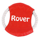 Personalized Name Cotton Rope Flying Disc Dog Toy, Gift for Dog - Blue, Red, Yellow or Orange