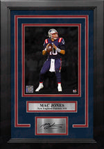 Mac Jones Blackout Action New England Patriots 8" x 10" Framed Football Photo with Engraved Autograph