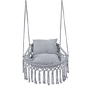 Macrame Swing Chair Hammock Chair with 2 Removable Cushions