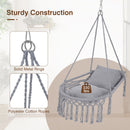 Macrame Swing Chair Hammock Chair with 2 Removable Cushions