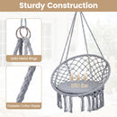 Macrame Swing Chair Hammock Chair with Round Seat Cushion
