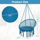 Macrame Swing Chair Hammock Chair with Round Seat Cushion