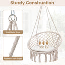 Macrame Swing Chair Hammock Chair with Round Seat Cushion