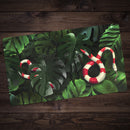 Snake Under Monstera Leaves Playmat