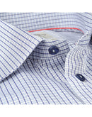 Made in Italy Dress Shirts// Navy Check- contemporary fit- Final Sale