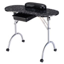 Foldable Manicure Table with Drawer and Wrist Cushion